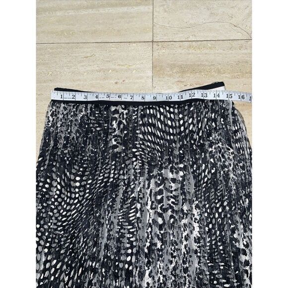 Moiselle womens Black White Mesh skirt size 40 US4‎ black A-line lined - Picture 6 of 7